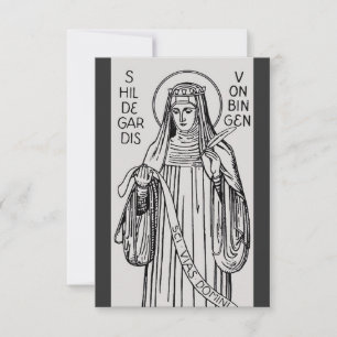 Saint Hildegard of Bingen Benedictine abbess Bedankkaart