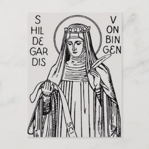 Saint Hildegard of Bingen Benedictine abbess Briefkaart