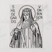 Saint Hildegard of Bingen Benedictine abbess Briefkaart (Voorkant)
