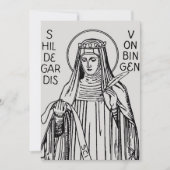 Saint Hildegard of Bingen Benedictine abbess Feestdagenkaart (Voorkant)