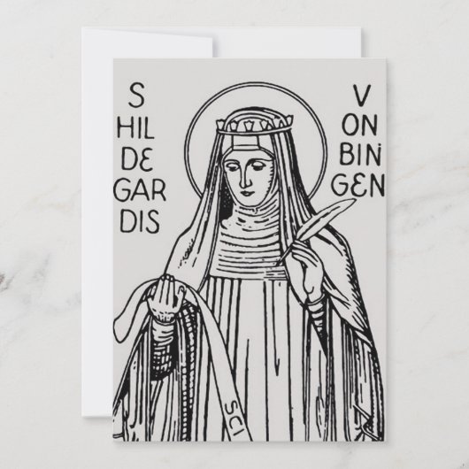 Saint Hildegard of Bingen Benedictine abbess Feestdagenkaart (Voorkant)