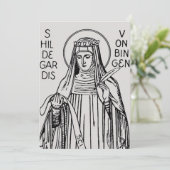 Saint Hildegard of Bingen Benedictine abbess Feestdagenkaart (Staand voorkant)