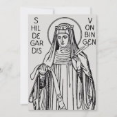 Saint Hildegard of Bingen Benedictine abbess Kaart (Voorkant)
