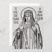 Saint Hildegard of Bingen Benedictine abbess Kaart (Voorkant / Achterkant)