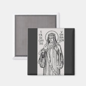 Saint Hildegard of Bingen Benedictine abbess Magneet (Voorkant / Achterkant)