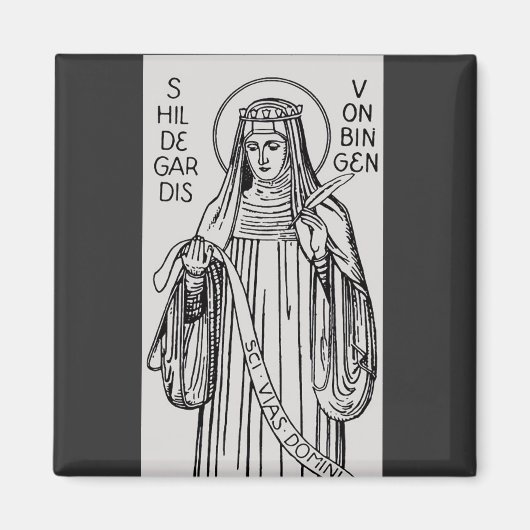 Saint Hildegard of Bingen Benedictine abbess Magneet (Voorkant)