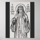 Saint Hildegard of Bingen Benedictine abbess Poster (Voorkant)