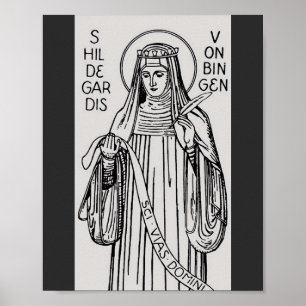Saint Hildegard of Bingen Benedictine abbess Poster