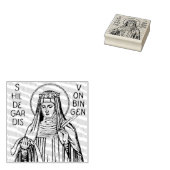 Saint Hildegard of Bingen Benedictine abbess Rubberstempel (Gestempeld)