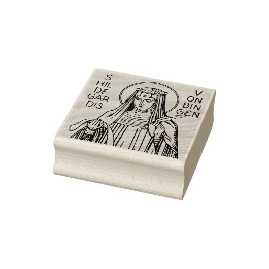 Saint Hildegard of Bingen Benedictine abbess Rubberstempel (Stempel)