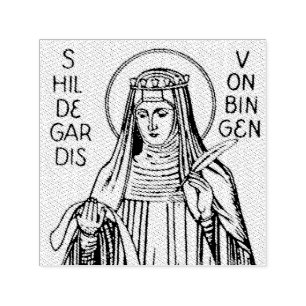 Saint Hildegard of Bingen Benedictine abbess Zelfinktende Stempel