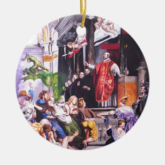Saint Ignatius Loyola Keramisch Ornament (Voorkant)