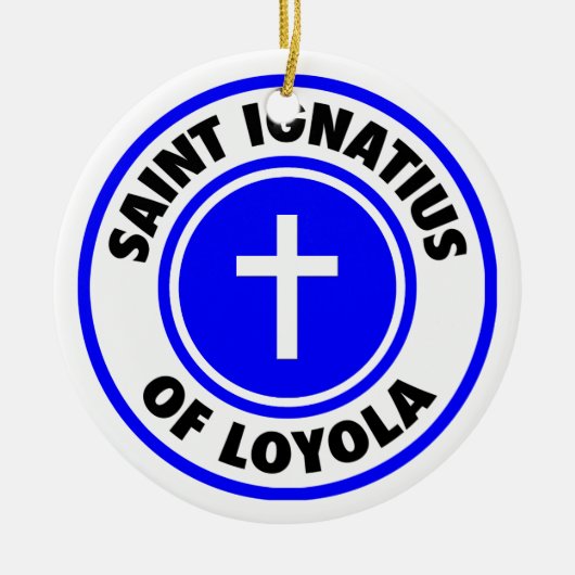 Saint Ignatius van Loyola Keramisch Ornament (Voorkant)