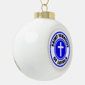 Saint Ignatius van Loyola Keramische Bal Ornament (Links)