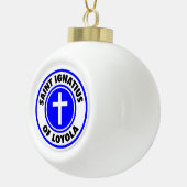 Saint Ignatius van Loyola Keramische Bal Ornament (Rechts)