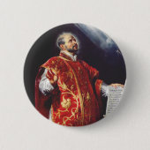 Saint Ignatius van Loyola Ronde Button 5,7 Cm (Voorkant)