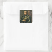 Saint Ignatius van Loyola Vierkante Sticker (Tas)