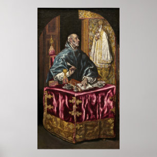 Saint Ildefonso - El Greco, Grieks Poster voor sch