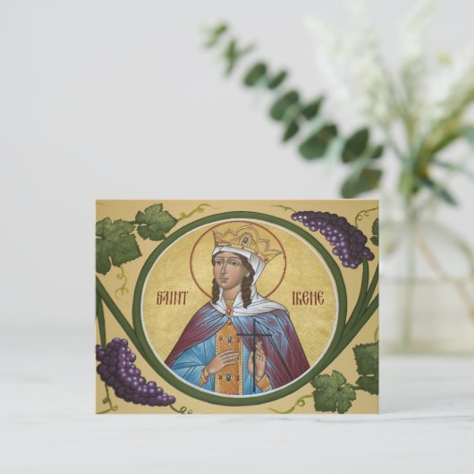 Saint Irene Prayer-kaart Briefkaart (Staand voorkant)