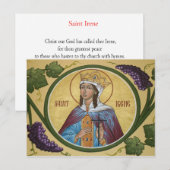 Saint Irene Prayer-kaart Briefkaart (Voorkant / Achterkant)