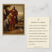 Saint Isidore de Farmer Laborer Religious Prayer Informatiekaartje (Voorkant / Achterkant)