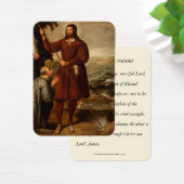 Saint Isidore de Farmer Laborer Religious Prayer Visitekaartje (Bureau)