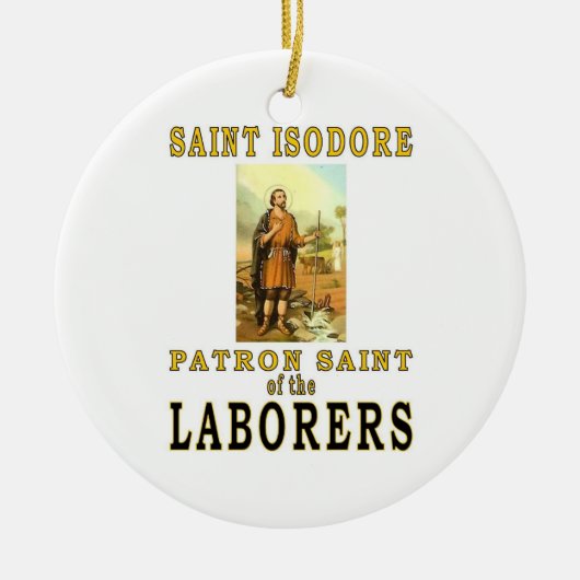 SAINT ISODORE KERAMISCH ORNAMENT (Voorkant)