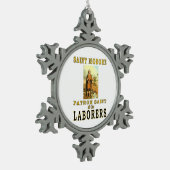 SAINT ISODORE TIN SNEEUWVLOK ORNAMENT (Links)