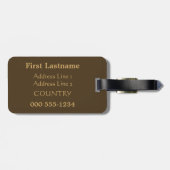 "Saint James" aangepast bagagelabel (Achterkant horizontaal)