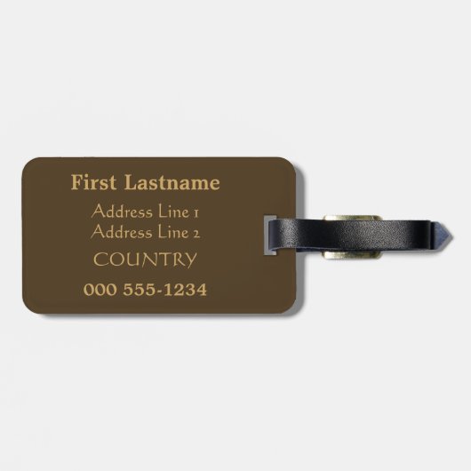 "Saint James" aangepast bagagelabel (Achterkant horizontaal)