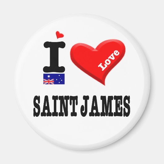SAINT JAMES - I Love Magneet (Voorkant)