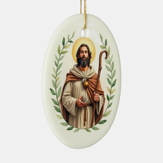 Saint James the Greater God's Peace and Blessings Keramisch Ornament (Rechts)