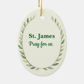 Saint James the Greater God's Peace and Blessings Keramisch Ornament (Achterkant)