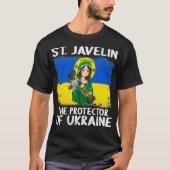 Saint Javelin Anime Protector of Ukraine Flag d20 T-shirt (Voorkant)