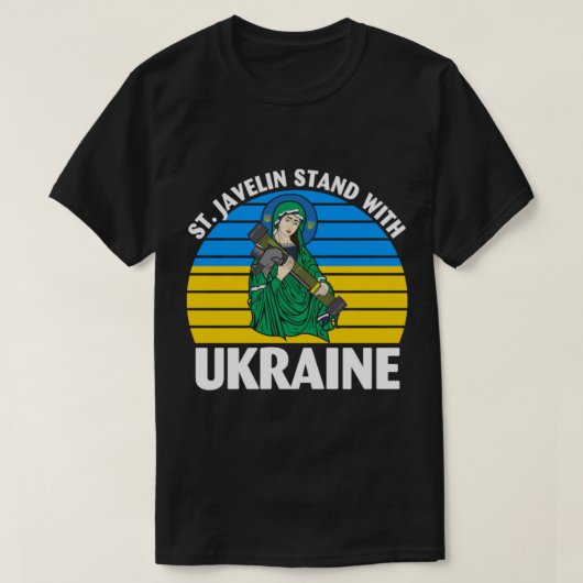 Saint Javelin staat met Oekraïne T-shirt (Design voorkant)