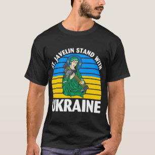 Saint Javelin staat met Oekraïne T-shirt