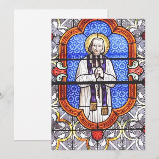 Saint Jean Baptiste Marie Vianney Feestdagenkaart (Voorkant / Achterkant)