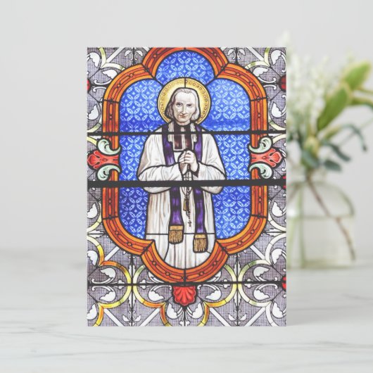 Saint Jean Baptiste Marie Vianney Feestdagenkaart (Staand voorkant)