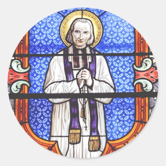 Saint Jean Baptiste Marie Vianney Ronde Sticker (Voorkant)