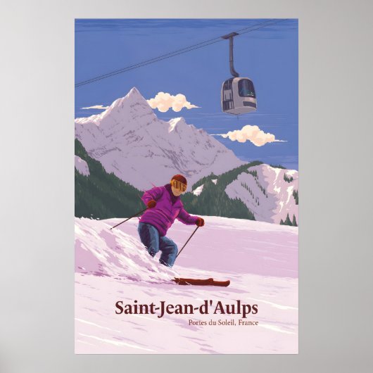 Saint Jean dAulps Skigebied Reisposter Poster (Voorkant)
