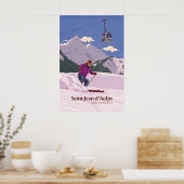 Saint Jean dAulps Skigebied Reisposter Poster (Keuken)