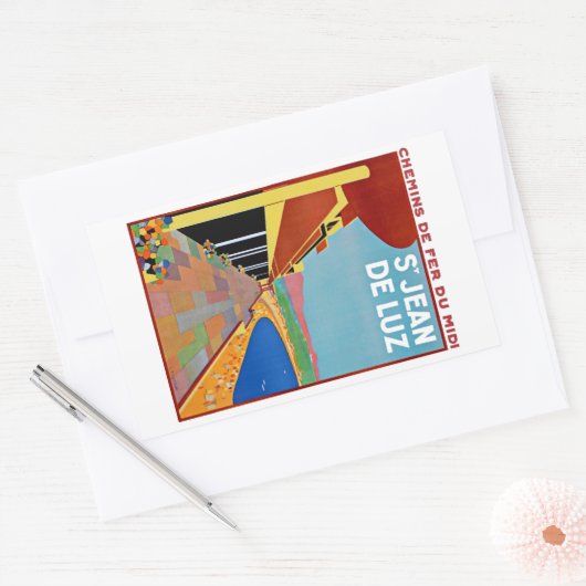 Saint Jean de Luz Rechthoekige Sticker (Envelop)