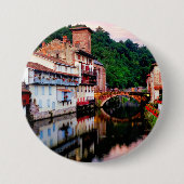 Saint Jean Pied de Port Ronde Button 7,6 Cm (Voorkant)