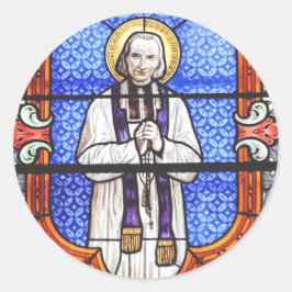 Saint Jean Vianney Premium Zielgids Kunstprint Ronde Sticker