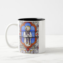 Saint Jean Vianney Premium Zielgids Kunstprint Tweekleurige Koffiemok