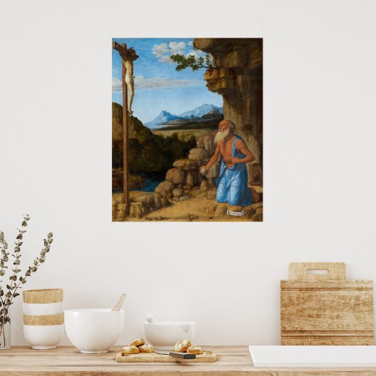 Saint Jerome - Cima da Conegliano Fine Art Poster (Keuken)