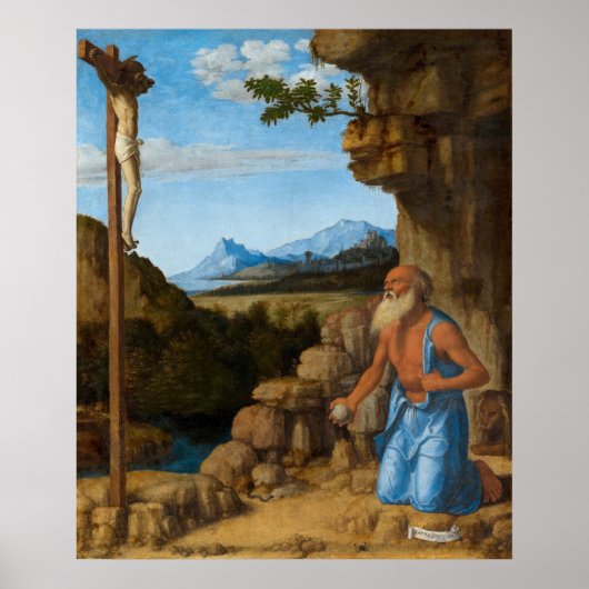 Saint Jerome - Cima da Conegliano Fine Art Poster (Voorkant)
