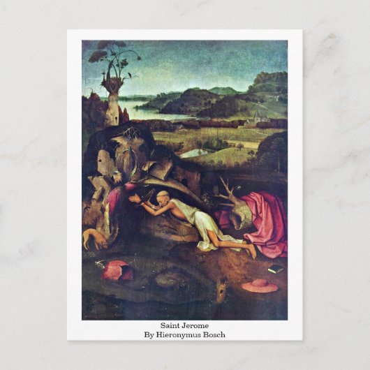 Saint Jerome. Door Hieronymus Bosch Briefkaart (Voorkant)