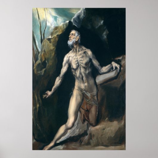 Saint Jerome - El Greco, Grieks Poster met fijne k (Voorkant)