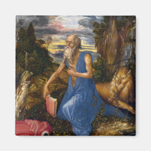 Saint Jerome in de wilde natuur door Durer Magneet